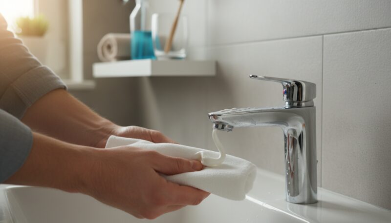 Čišćenje slavine pastom za zube Čišćenje slavine pastom za zube